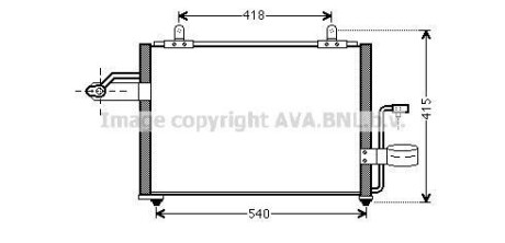 Радіатор кондиціонера AVA COOLING DW5084