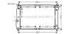 Радиатор охлаждения Авео T200(02-)/Т250(06-) (L=600) МКПП (с конд) (алюм-паяний) AVA AVA COOLING DWA2067 (фото 1)