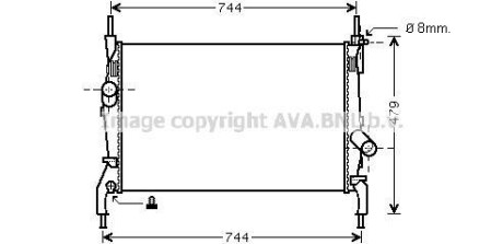 Радиатор охлаждения TRANSIT 7 ALL MT -AC 06- (AVA) AVA COOLING FD2404