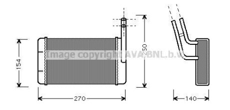 Радіатор пічки AVA COOLING FD6132