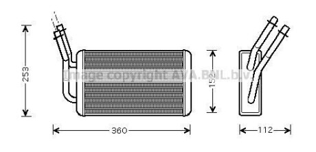 Радіатор пічки AVA COOLING FD6316