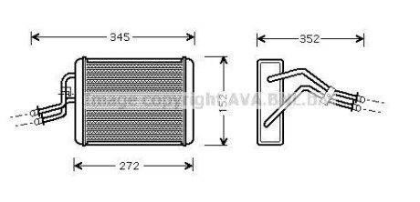 Радіатор пічки AVA COOLING FD6317