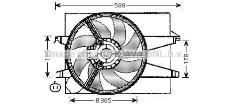 Вентилятор, охлаждение двигателя AVA COOLING FD7541