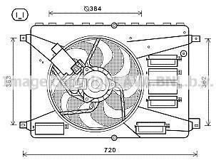 Вентилятор, охлаждение двигателя AVA COOLING FD7556