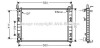Радіатор, охолодження двигуна AVA COOLING FDA2326 (фото 1)