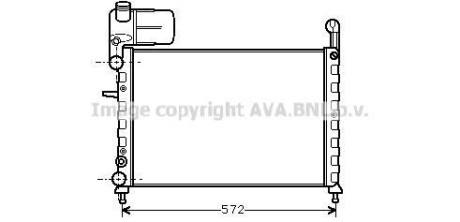 Радіатор, охолодження двигуна AVA COOLING FT2101