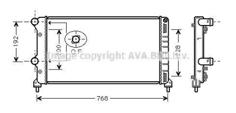 Радиатор DOBLO 19TD MT +AC 01- (Ava) AVA COOLING FTA2250