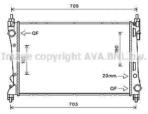 Радіатор охолодження двигуна AVA COOLING FTA2449