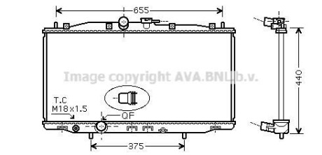 Радіатор, охолодження двигуна AVA COOLING HD2170