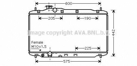 Радіатор, охолодження двигуна AVA COOLING HD2189