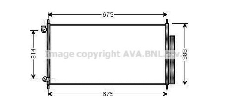 Радиатор кондиционера Honda Accord 2,0-2,4i 03>08 AVA AVA COOLING HD5185D