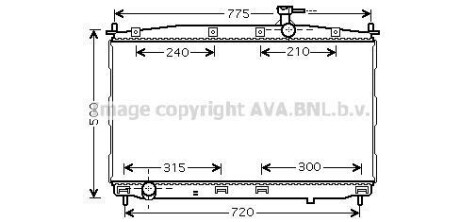 Радиатор охлаждения двигателя Hyundai Santa Fe II (06-11) MT AVA AVA COOLING HY2173 (фото 1)