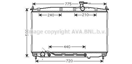 Радиатор охлаждения HYUNDAI Santa Fe II (CM) (AVA) AVA COOLING HY2174