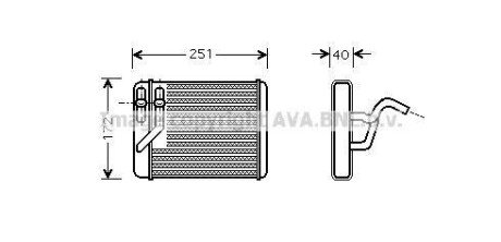 Радіатор пічки AVA COOLING HY6120