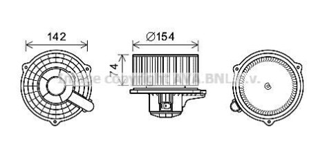 Вентилятор отопителя салона Hyundai Grand Starex, H-1 (07-) AVA AVA COOLING HY8425