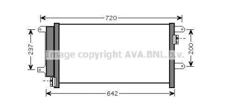 Радиатор кондиционера Iveco Daily 2.3/3.0 04-11 AVA COOLING IVA5089D