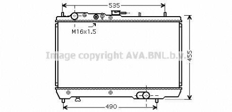 Радіатор, охолодження двигуна AVA COOLING KA2066