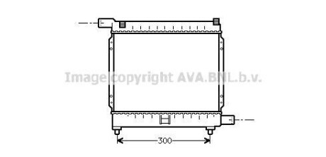 Радиатор охлаждения двигателя W124/W201 MT 18/20/23 -AC (Ava) AVA COOLING MS2039