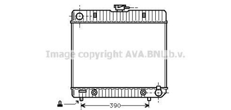 Радиатор охлаждения двигателя MB W123 23/28 AT 76-85 (Ava) AVA COOLING MS2043