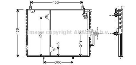 Радіатор кондиціонера AVA COOLING MS5160