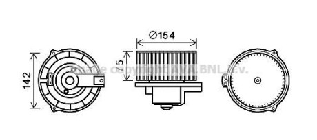 Вентилятор отопителя салона Mercedes-Benz ML (W163) (97-06) AVA AVA COOLING MS8620