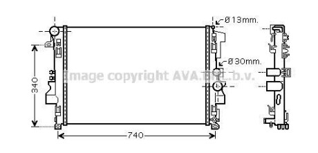 Радиатор охлаждения MERCEDES VITO II W639 (03-) (AVA) AVA COOLING MSA2356