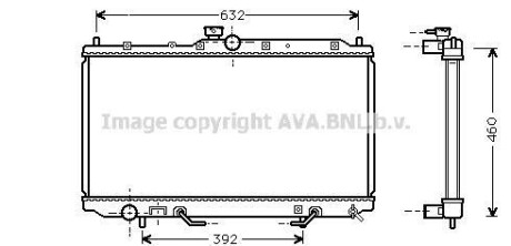 Радіатор, охолодження двигуна AVA COOLING MT2153