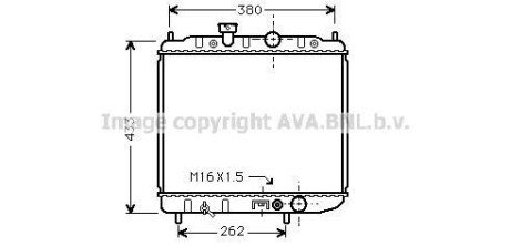 Радіатор, охолодження двигуна AVA COOLING MTA2036