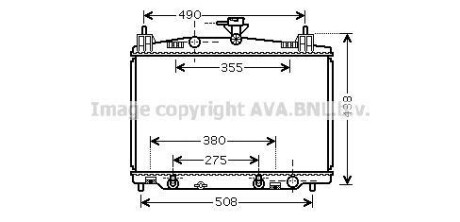 Радіатор, охолодження двигуна AVA COOLING MZ2212