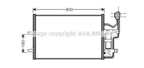 Конденсор Mazda 3/5 10/03- (AVA) AVA COOLING MZ5184D