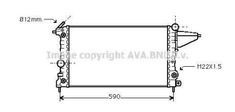 Радіатор, охолодження двигуна AVA COOLING OL2117