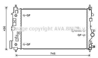 Радиатор охлаждения CHEVROLET CRUZE, OPEL ASTRA J (AVA) AVA COOLING OL2546