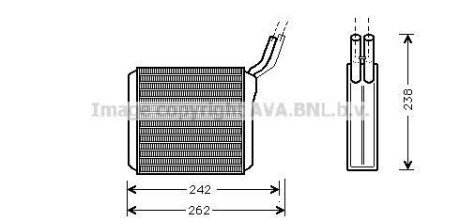 Радіатор пічки AVA COOLING OL6205