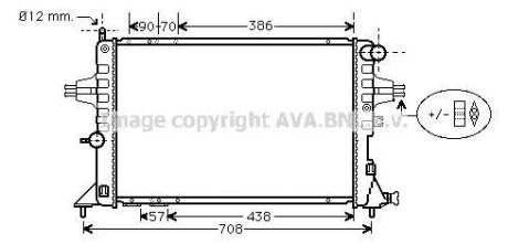 Радіатор, охолодження двигуна AVA COOLING OLA2252