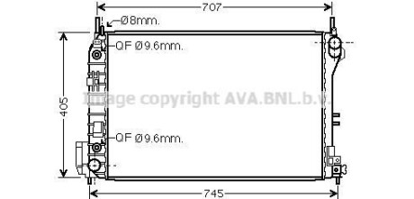 Радіатор охолодження OPEL VECTRA C (02-) (AVA) AVA COOLING OLA2341