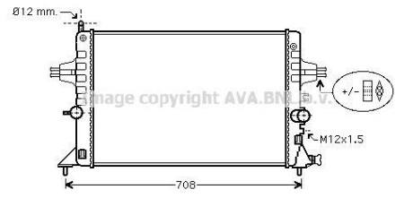 Радіатор двигуна OPEL (AVA) AVA COOLING OLA2440