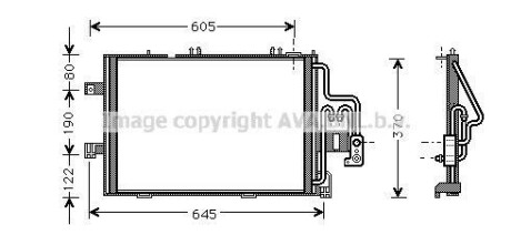 Радіатор кондиціонера AVA COOLING OLA5307