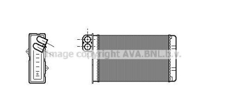 Радіатор пічки AVA COOLING PE6233