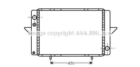 Радіатор, охолодження двигуна AVA COOLING RT2107