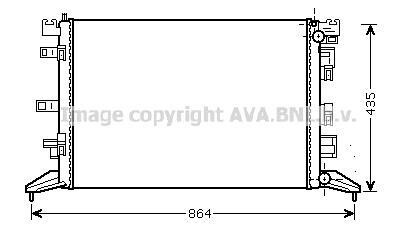 Радіатор, охолодження двигуна AVA COOLING RT2425