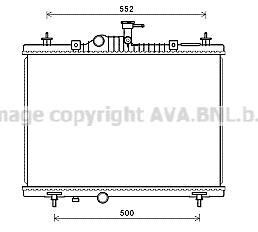 Радіатор охолодження двигуна AVA COOLING RT2603