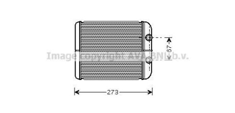 Радіатор пічки AVA COOLING RT6343