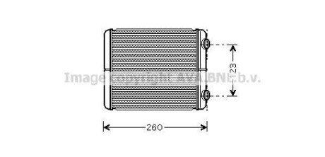 Радіатор пічки AVA COOLING RT6344