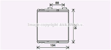 Радіатор пічки AVA COOLING RT6634