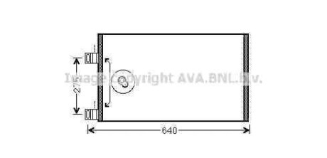 Радиатор кондиционера MB Citan (13-)/Renault Kangoo II (08-) AVA COOLING RTA5444