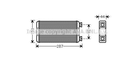 Радиатор отопителя салона Renault Master II Opel Movano I AVA AVA COOLING RTA6457