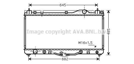 Радиатор охлаждения TOYOTA CAMRY (01-) 3.0i AT (AVA) AVA COOLING TO2303