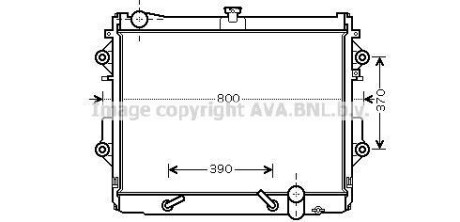 Радиатор охлождения LEXUS LX 570 (07-) (AVA) AVA COOLING TO2491