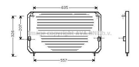 Радіатор кондиціонера AVA COOLING TO5202