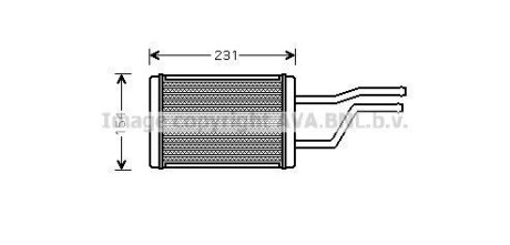 Радіатор пічки AVA COOLING TO6326